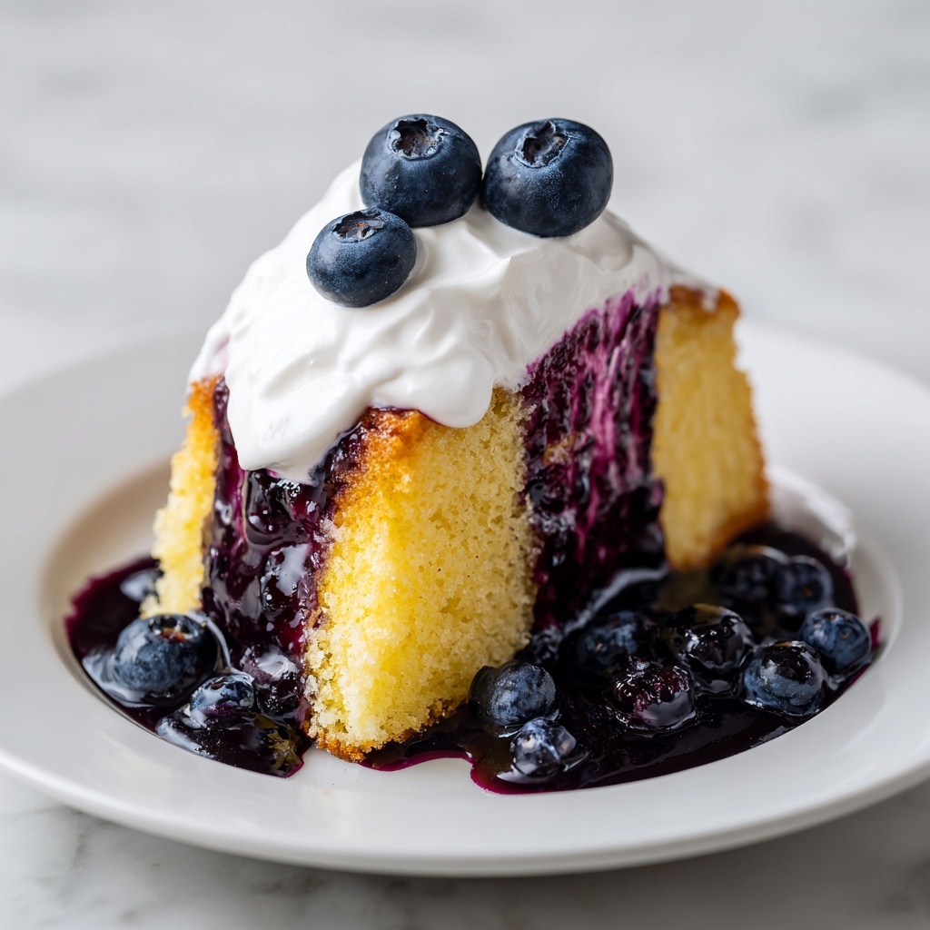 Blueberry Lemon Poke Cake Recipe - Recipe Image