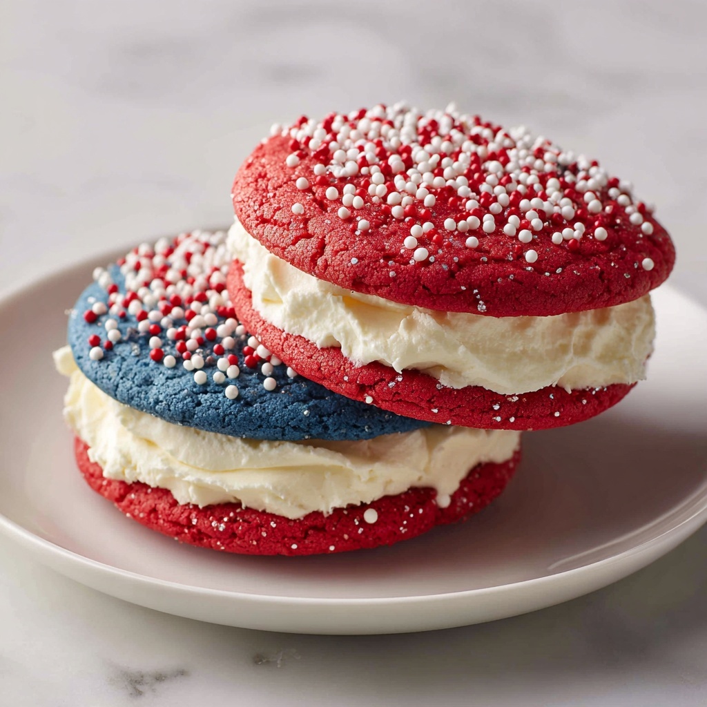 Red, White and Blue Whoopie Pies Recipe - Recipe Image