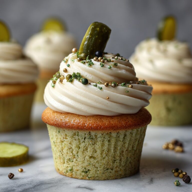 Savory Dill Pickle Cupcakes Recipe
