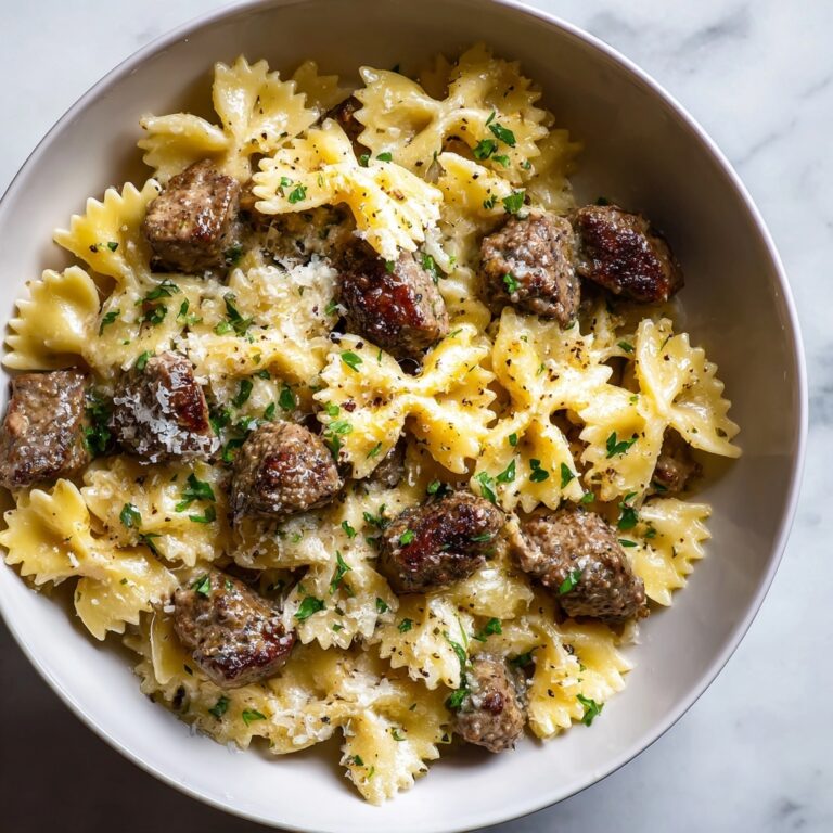Creamy Beef and Bowtie Pasta Recipe