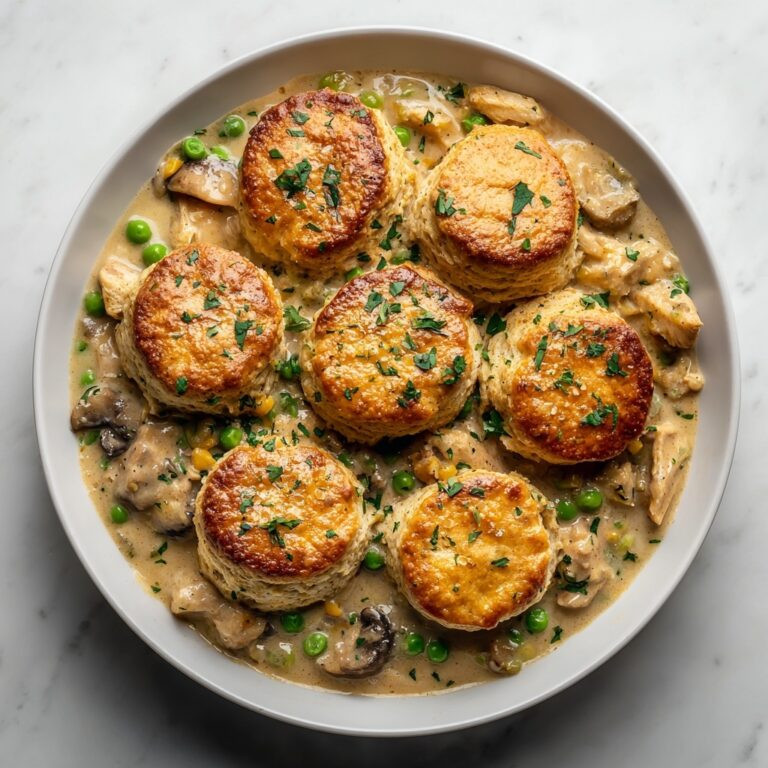 Chicken Pot Pie with Cheddar Chive Biscuits Recipe