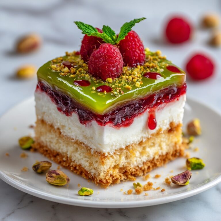 Elegant Pistachio Raspberry Crunch Cheesecake Recipe