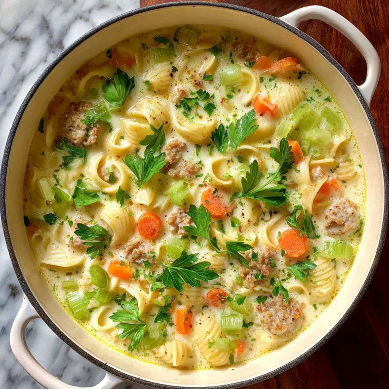 Creamy Parmesan Italian Sausage Ditalini Soup Recipe