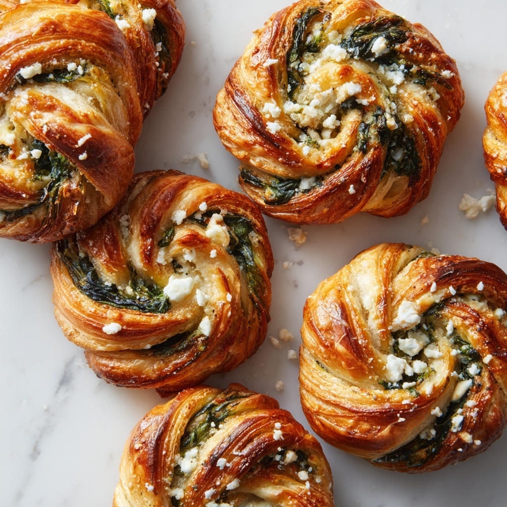 Spinach and Feta Puff Pastry Twists Recipe - Recipe Image