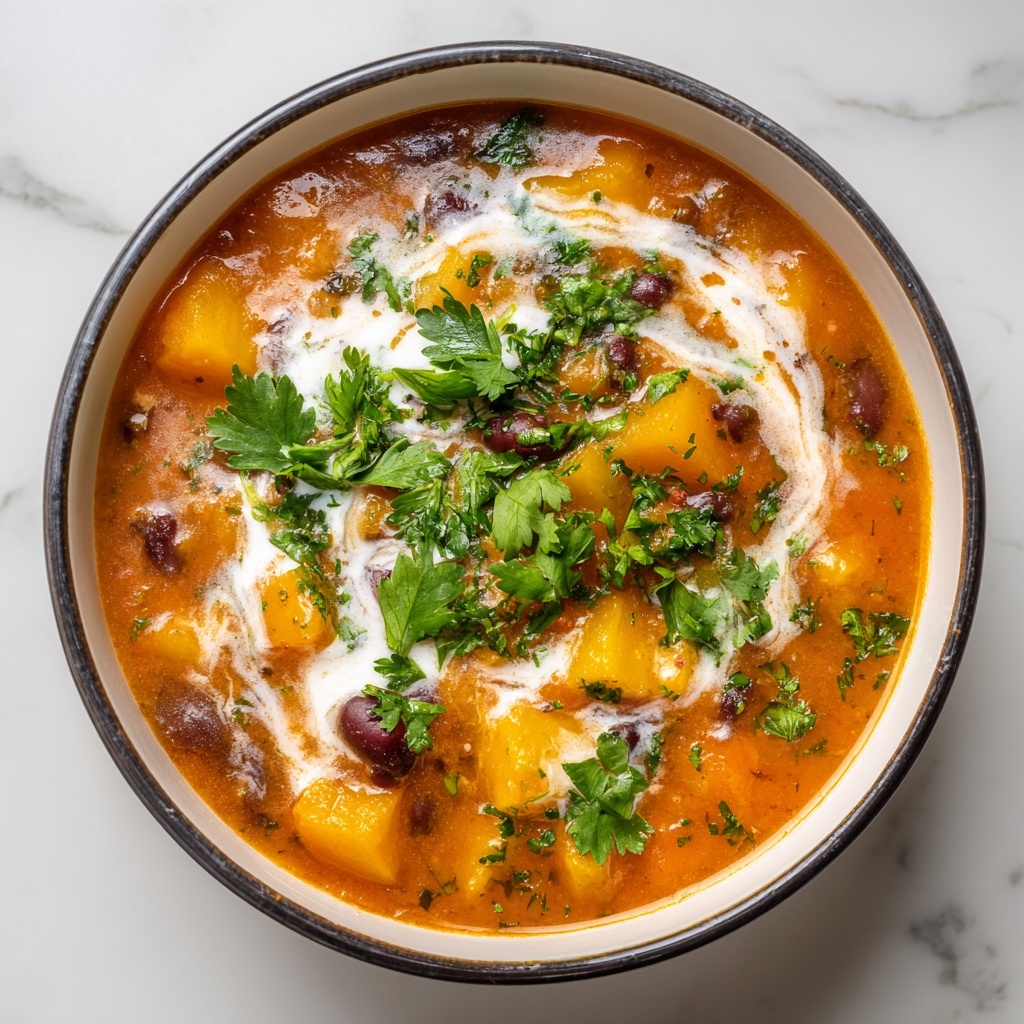 Black Bean Pumpkin and Butternut Squash Soup with Cream Cheese Recipe - Recipe Image