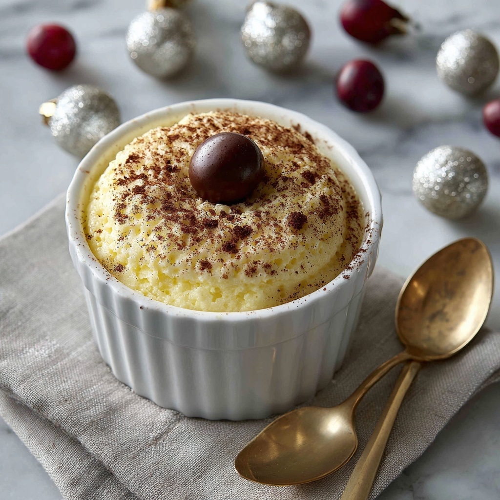 Homemade Eggnog Pudding with Whipped Cream, Nutmeg, and Sugared Cranberries Recipe - Recipe Image