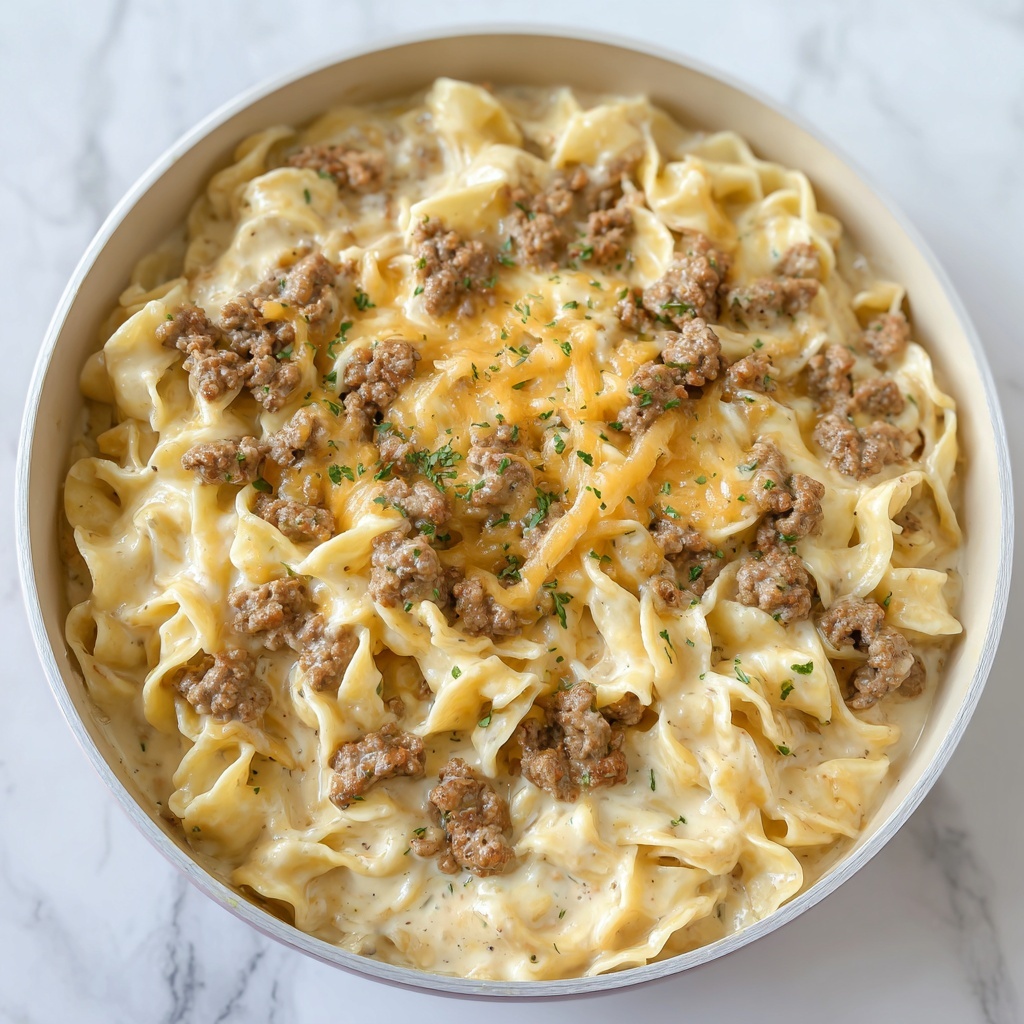 Ground Beef Alfredo Recipe - Recipe Image