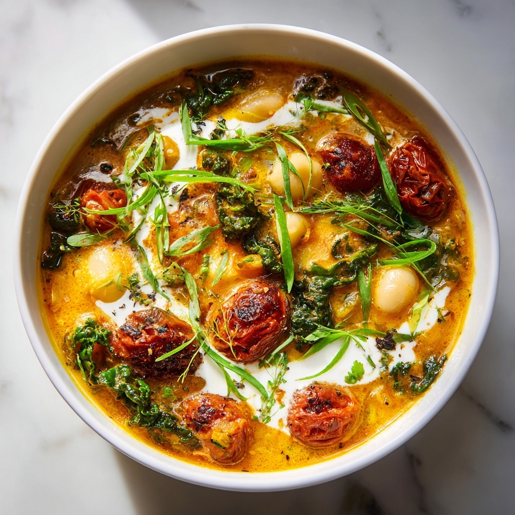 Creamy Vegan Tomato White Bean Stew Recipe - Recipe Image