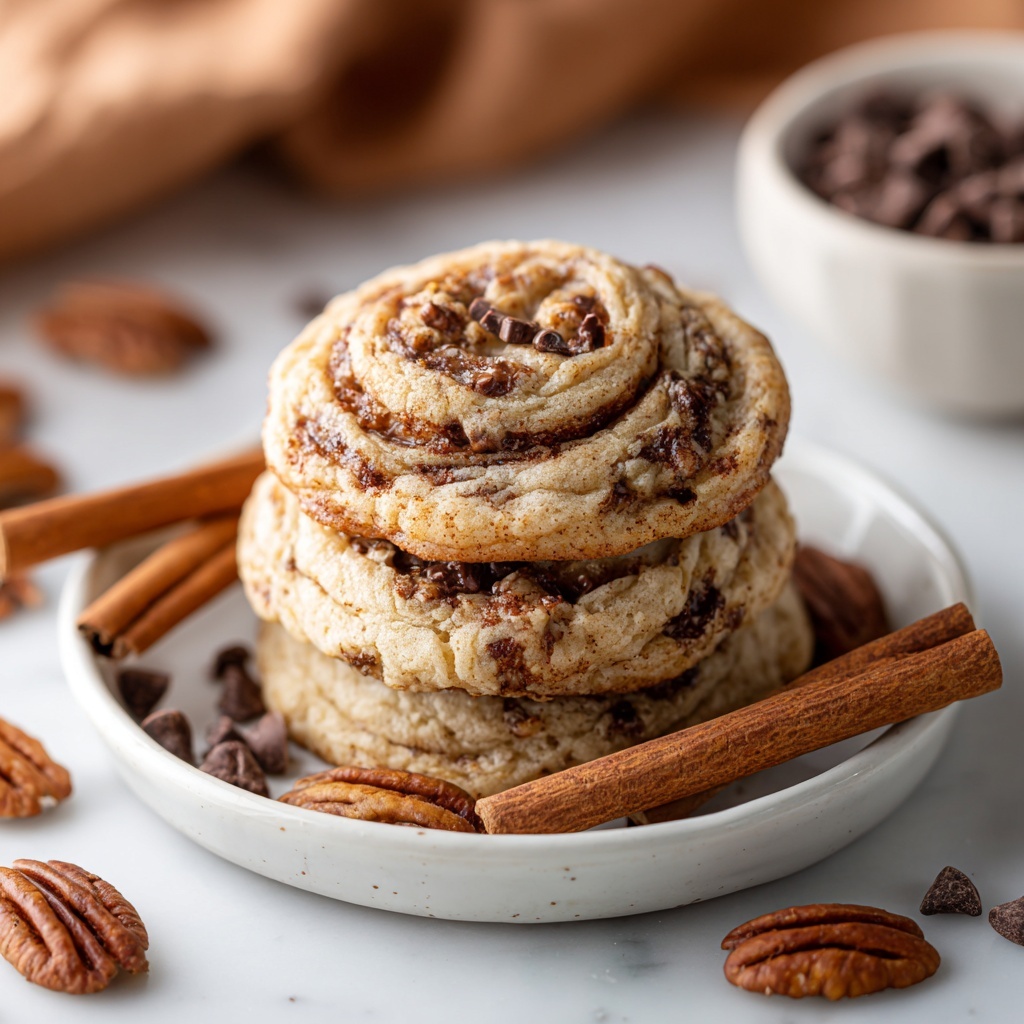 Cinnamon Swirl Chocolate Chip Cookies Recipe - Recipe Image