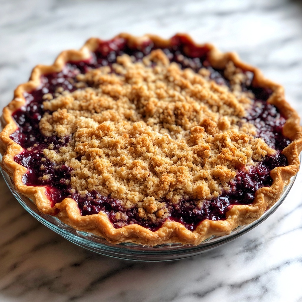 Triple Berry Rhubarb Pie Recipe - Recipe Image