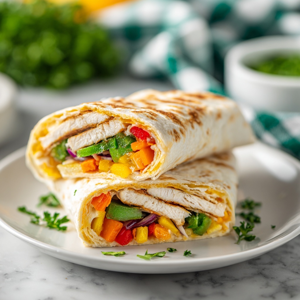 Easy Chicken Fajita Wraps Recipe - Recipe Image