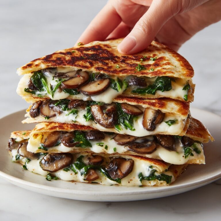 Baked Spinach Mushroom Quesadillas Recipe