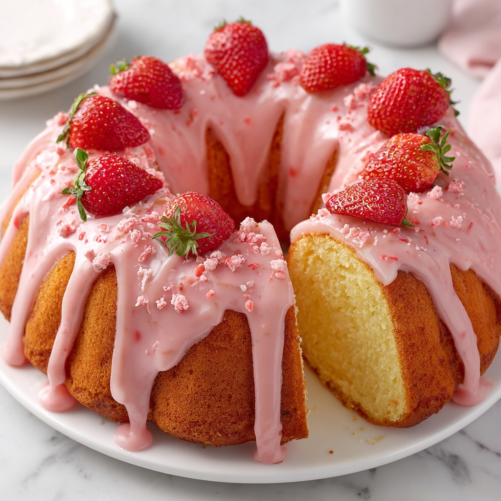 Strawberry Cheesecake Bundt Cake Recipe - Recipe Image