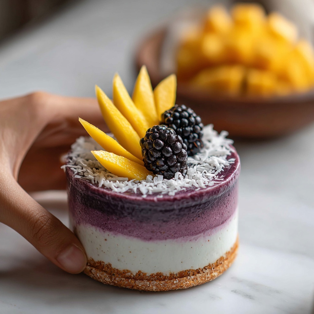 Thai Black Sticky Rice Pudding with Coconut and Mango Recipe - Recipe Image