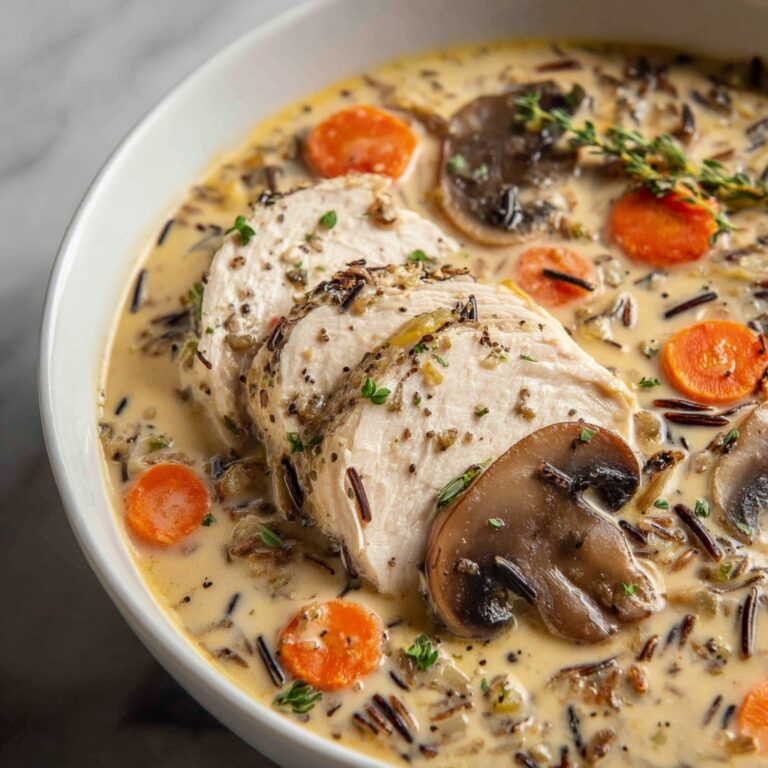 Creamy Mushroom Chicken and Wild Rice Soup Recipe