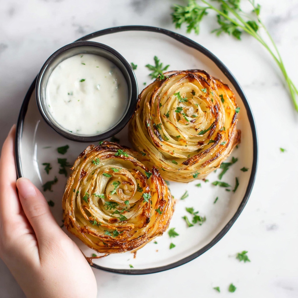 Oven Roasted Garlic Cabbage Steaks Recipe - Recipe Image