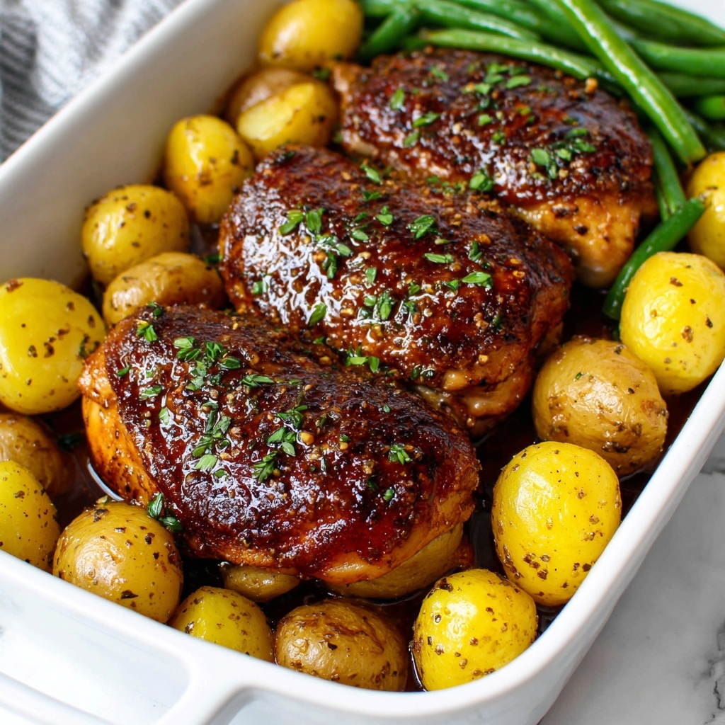 Italian Chicken, Potato, and Green Bean Bake Recipe - Recipe Image