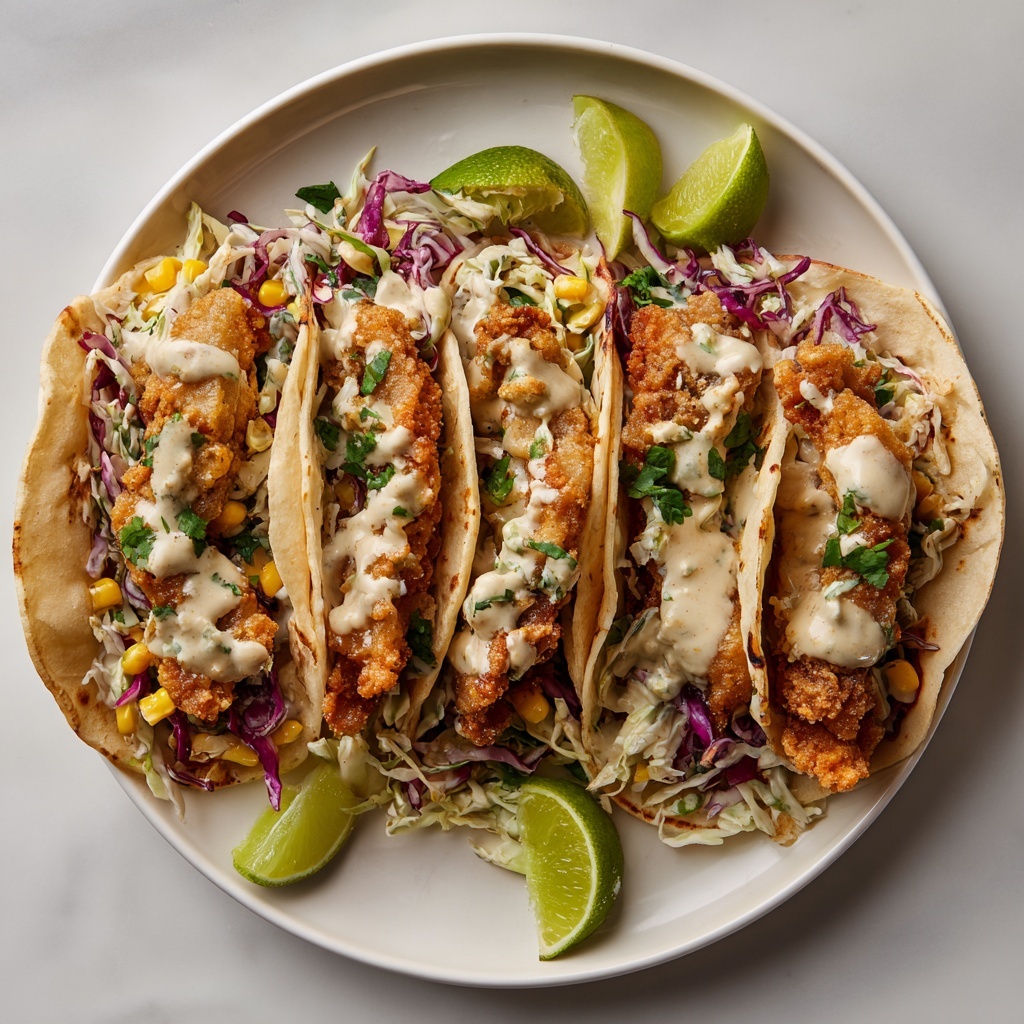 Crispy Fried Chicken Tacos Recipe - Recipe Image