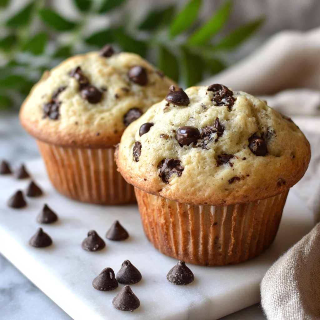 Vegan Chocolate Chip Muffins Recipe - Recipe Image