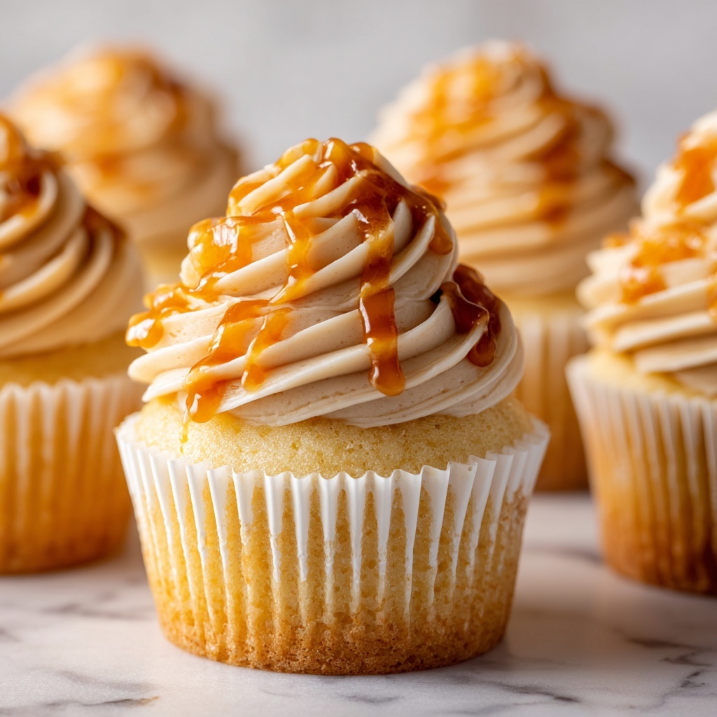 Gooey Salted Caramel Cupcakes Recipe - Recipe Image