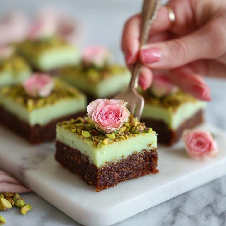 Gluten-Free Pistachio Rosewater Brownies Recipe