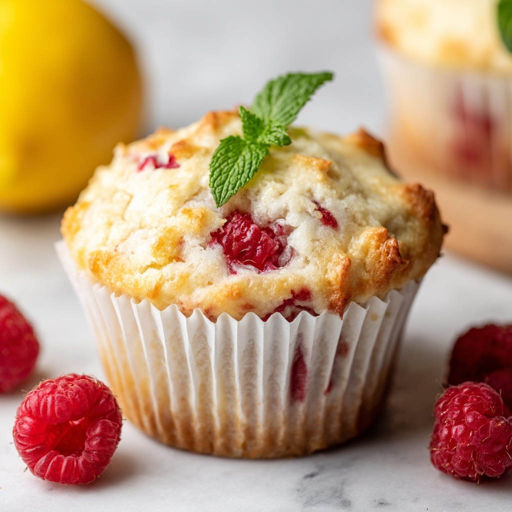 Easy Raspberry Lemon Muffins Recipe - Recipe Image
