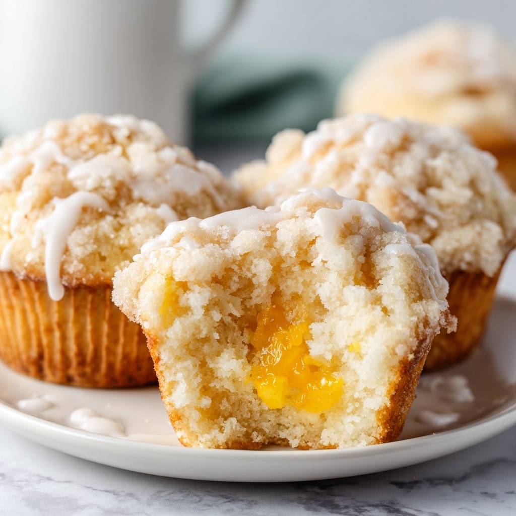 Lemon Curd Muffins with Streusel Crumb Topping and Lemon Glaze Recipe - Recipe Image