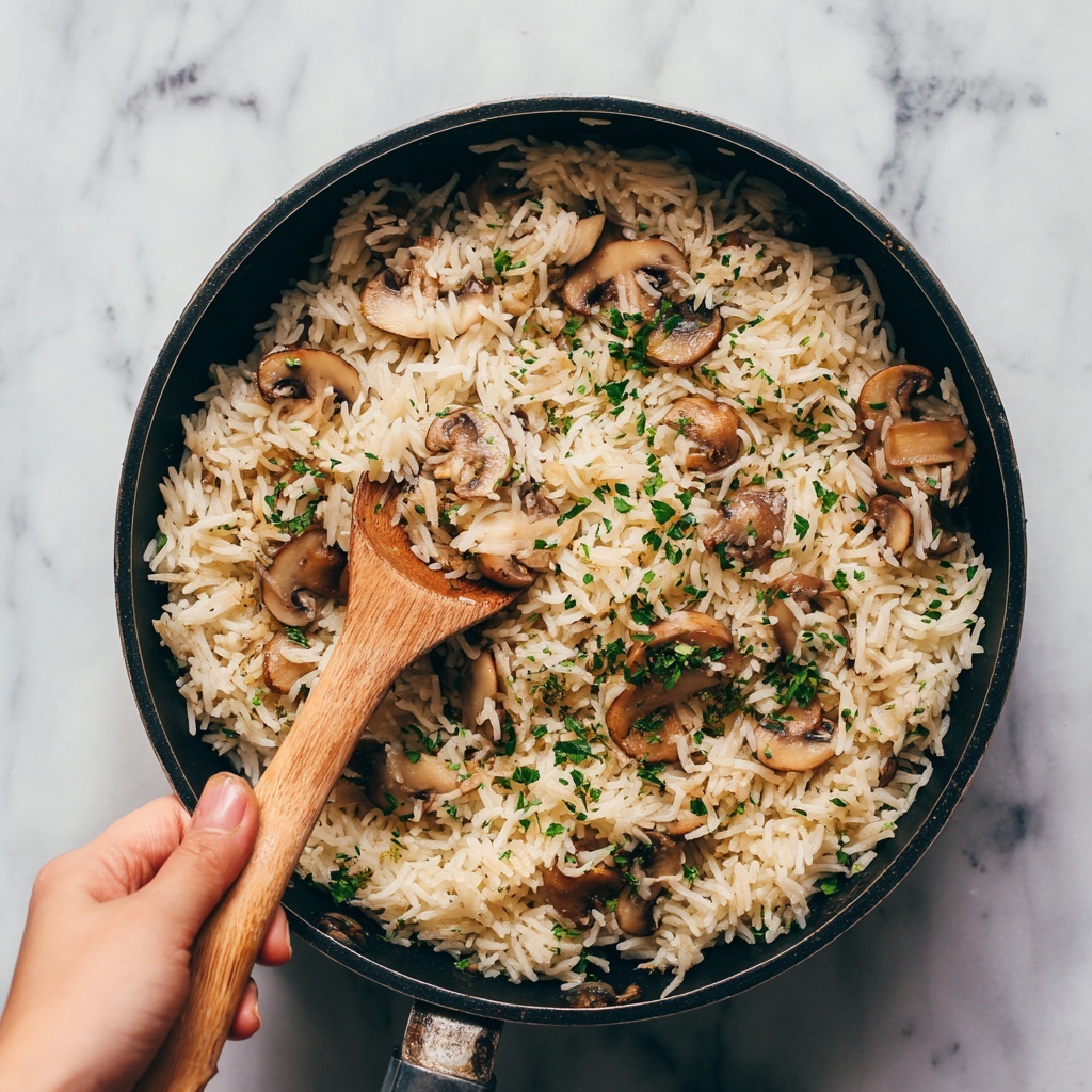 Parmesan Mushroom Rice Recipe - Recipe Image