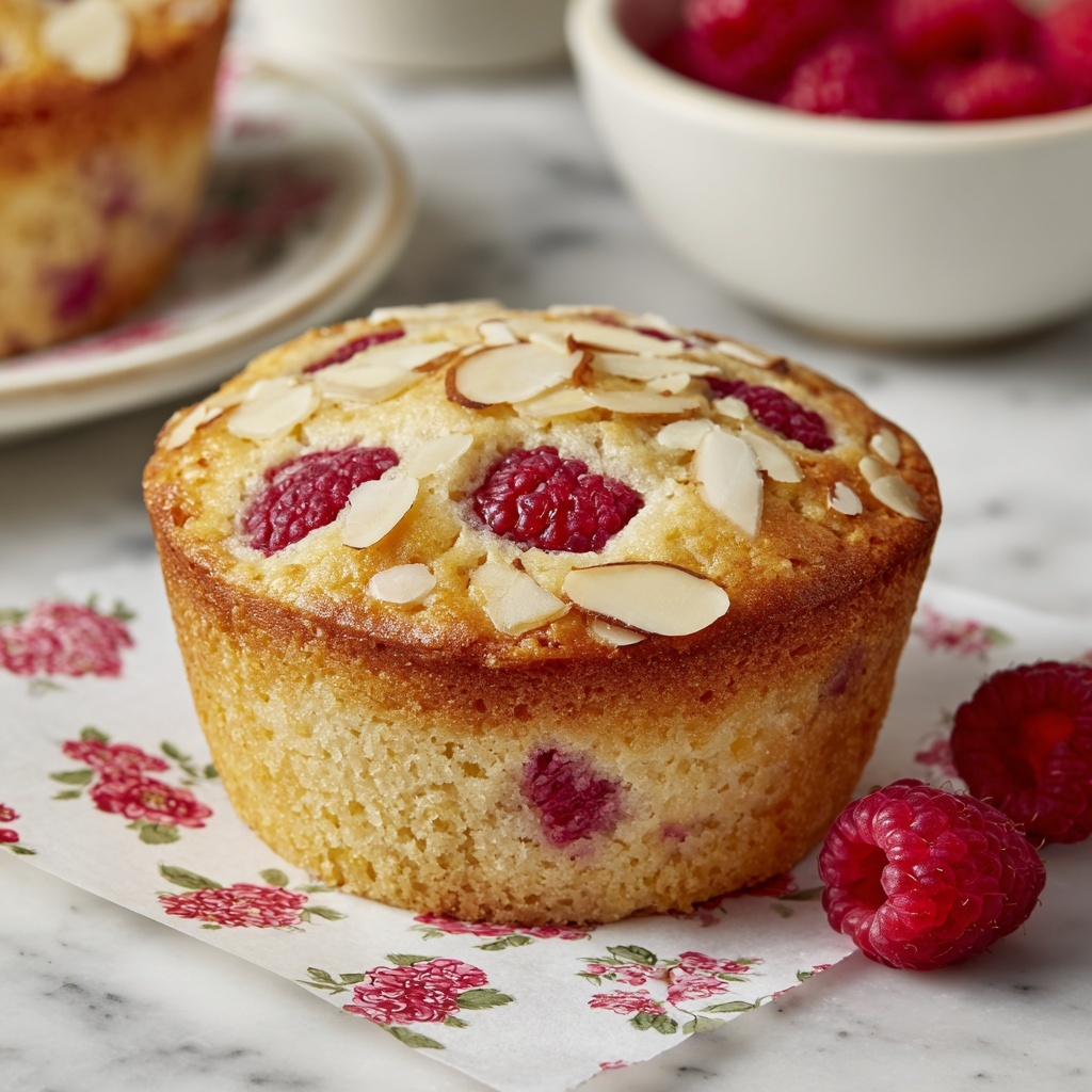 Vegan Raspberry Almond Muffins Recipe - Recipe Image