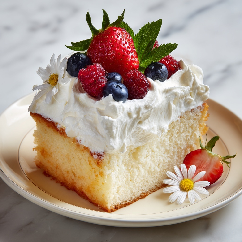Vegan Tres Leches Cake with Fresh Berries Recipe - Recipe Image