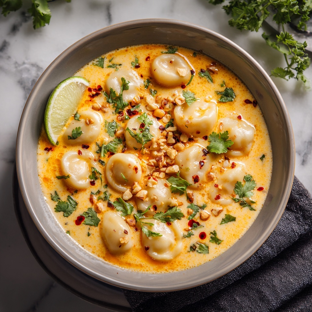 Thai Coconut Curry Dumpling Soup Recipe - Recipe Image