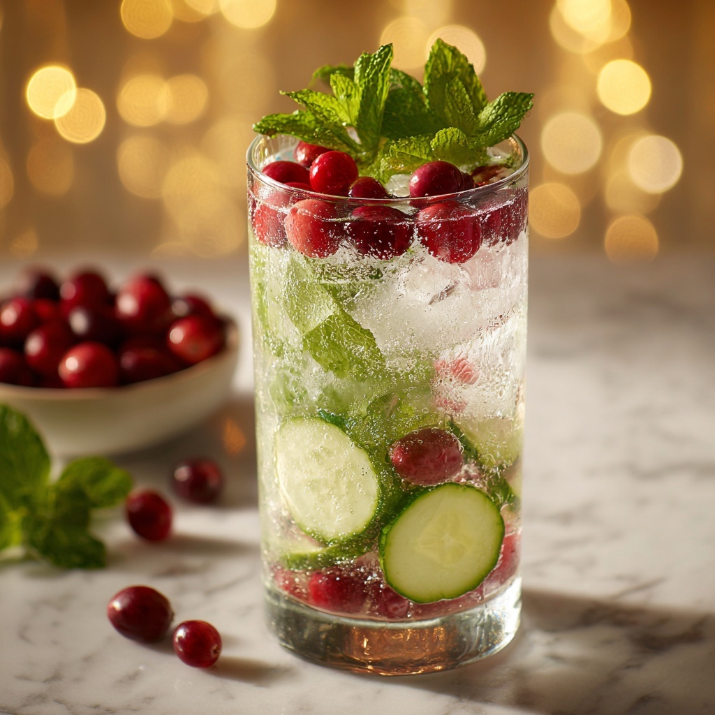 Christmas Cranberry Mojito Recipe - Recipe Image