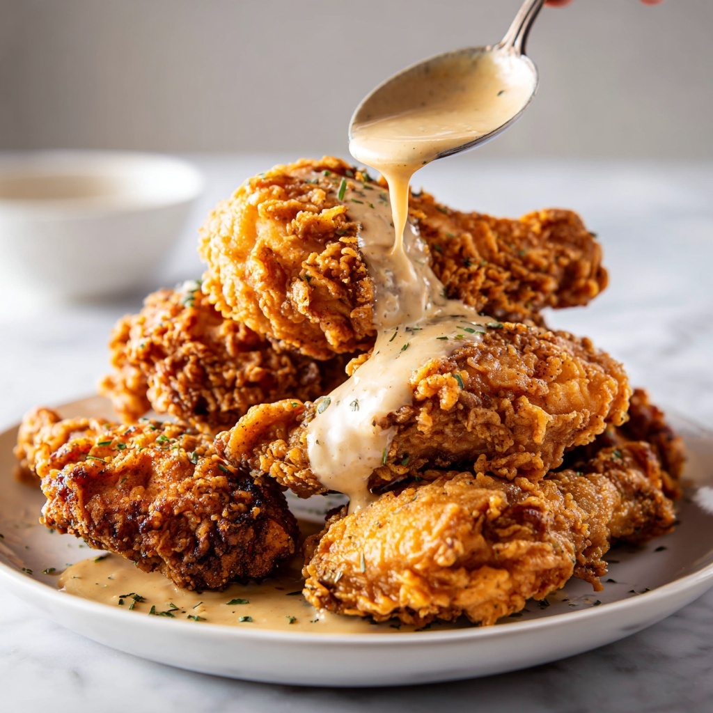 Crispy Parmesan Chicken with a Rich Garlic Sauce Recipe - Recipe Image