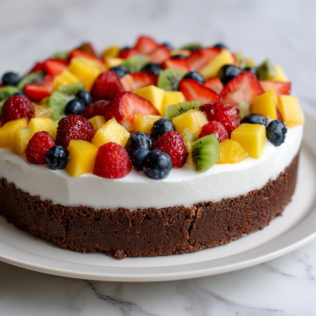 Brownie Fruit Pizza Recipe - Recipe Image