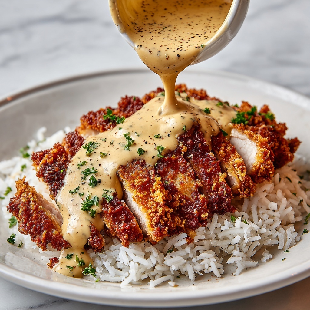 Parmesan-Crusted Chicken with Creamy Garlic Sauce Recipe - Recipe Image