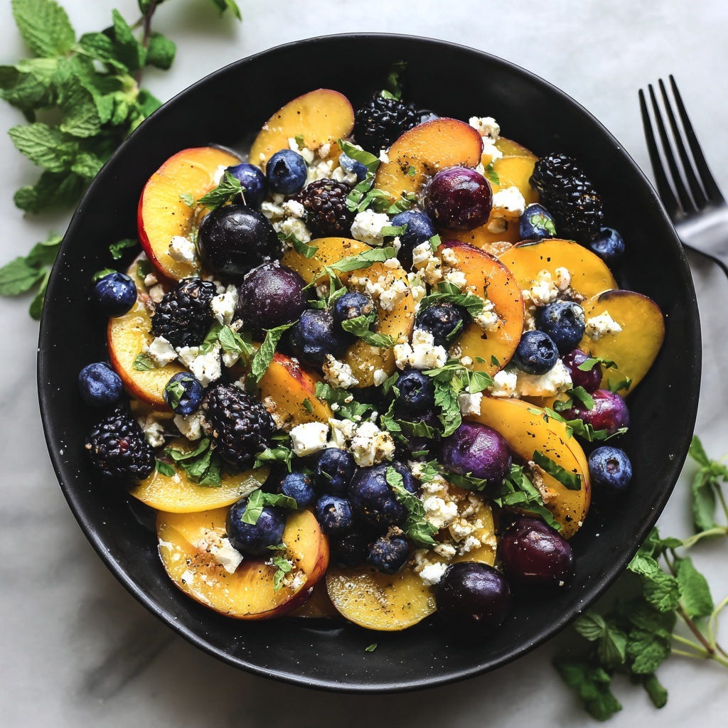 Blueberry Peach Feta Salad Recipe - Recipe Image