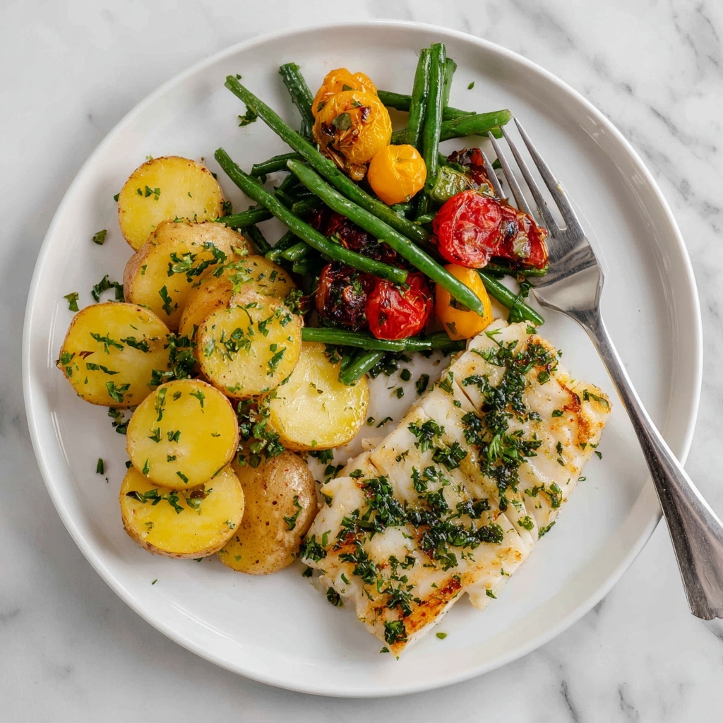 Herb-Crusted Tilapia with Roasted Vegetables Recipe - Recipe Image