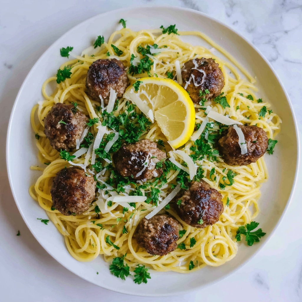 Lemon Capers Chicken Piccata Meatballs Recipe - Recipe Image