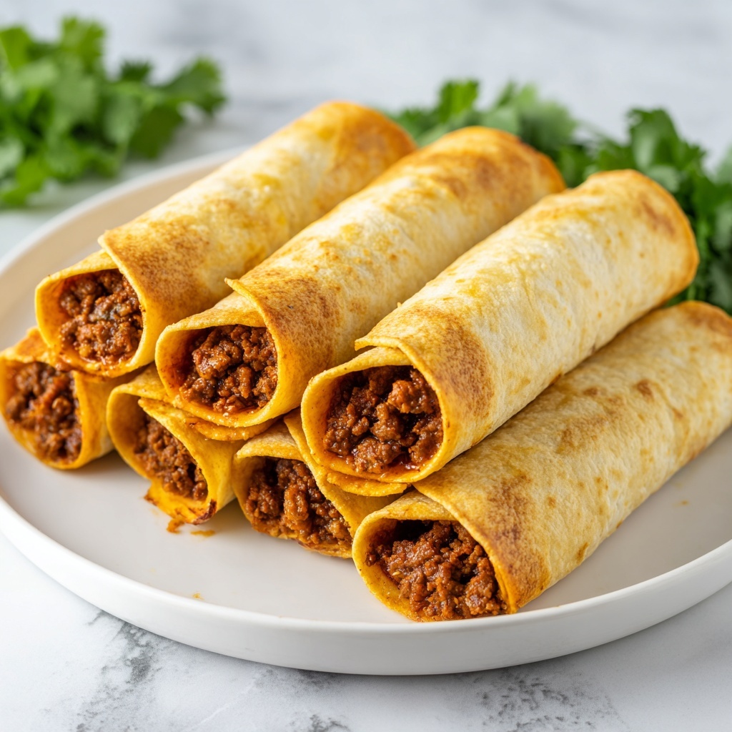 Spicy Beef Taquitos Recipe - Recipe Image