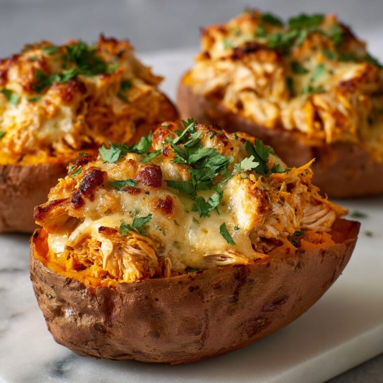 Twice Baked BBQ Chicken Sweet Potatoes Recipe