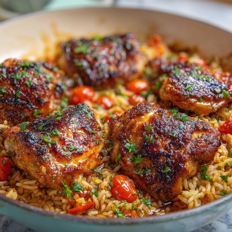 One-Pot Italian Tomato Chicken and Rice Recipe