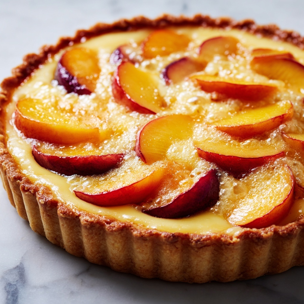 Peach Custard Pie Recipe - Recipe Image