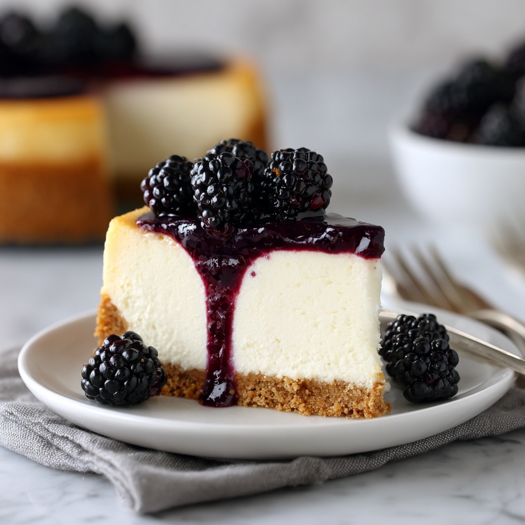 No Bake Blackberry Cheesecake Recipe - Recipe Image