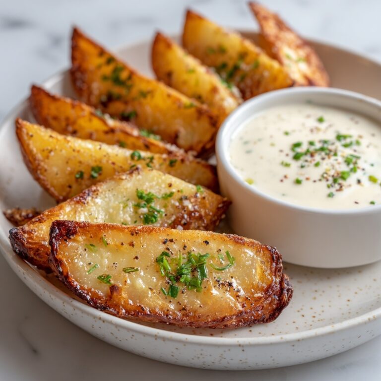 Baked Garlic Parmesan Potato Wedges Recipe