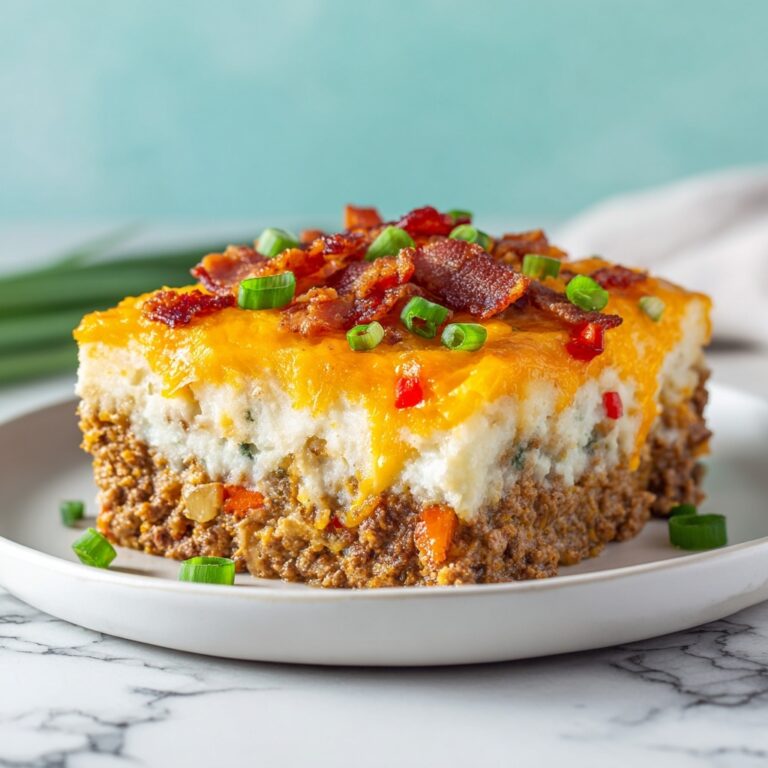 Cheesy Loaded Meatloaf Casserole Recipe