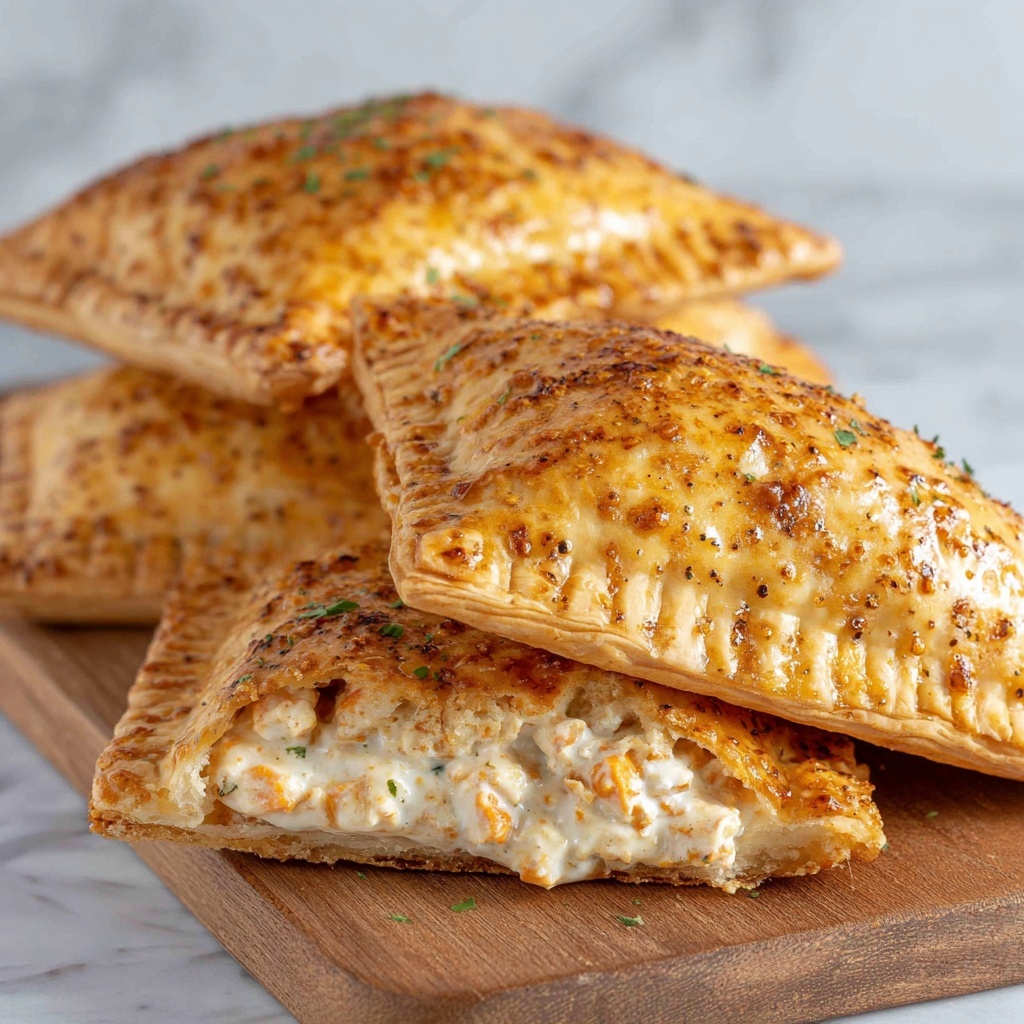 Chicken Alfredo Air Fryer Calzones Recipe - Recipe Image