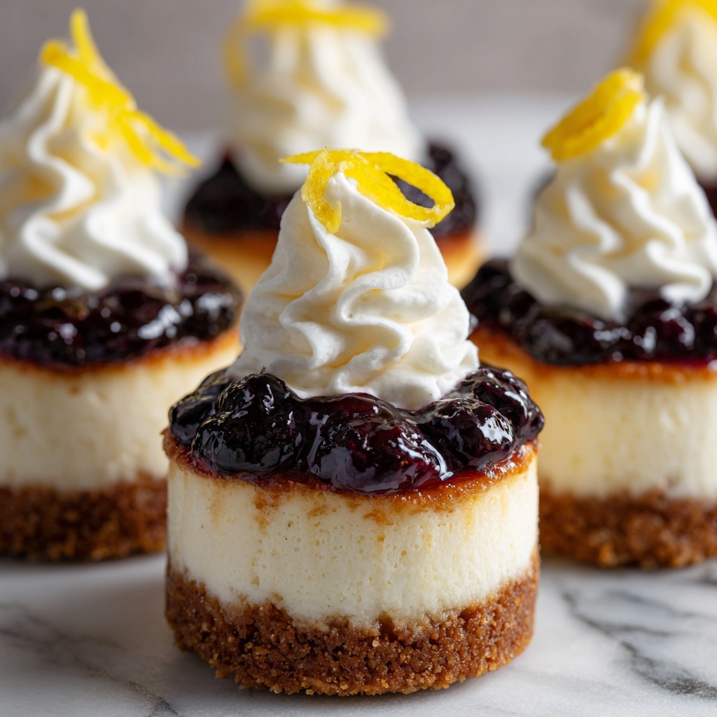 Healthy Mini Lemon Blueberry Cheesecakes Recipe - Recipe Image