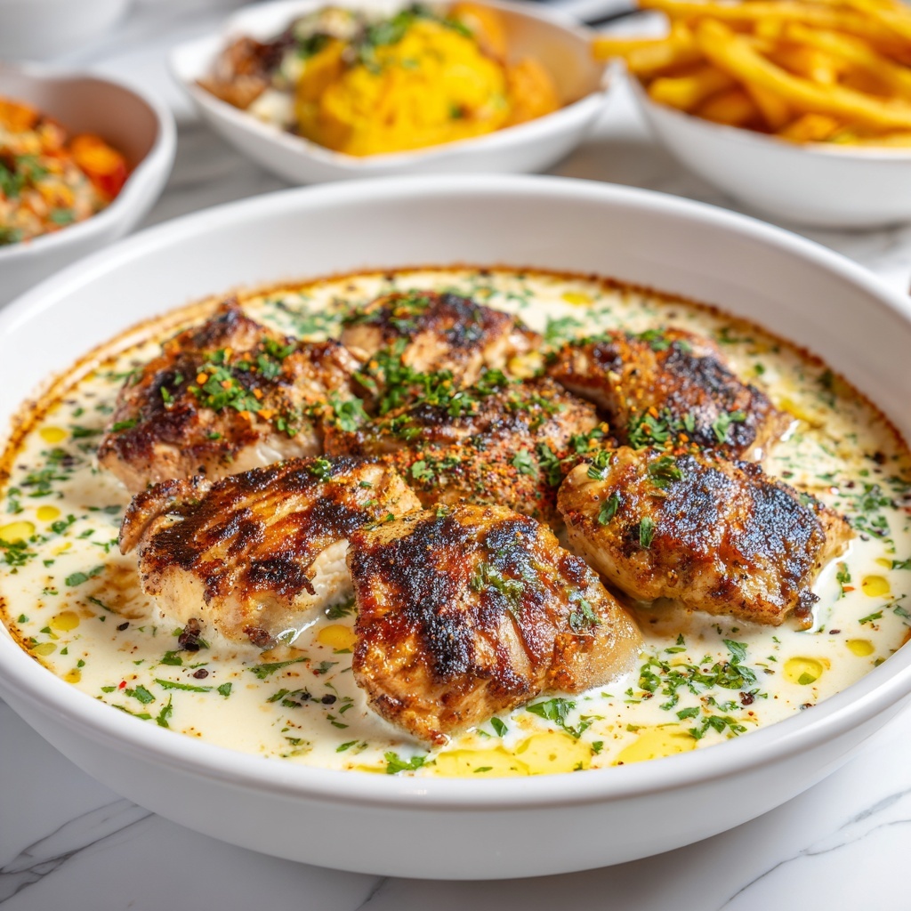 Turkish Chicken with Creamy White Sauce in 30 Minutes Recipe - Recipe Image