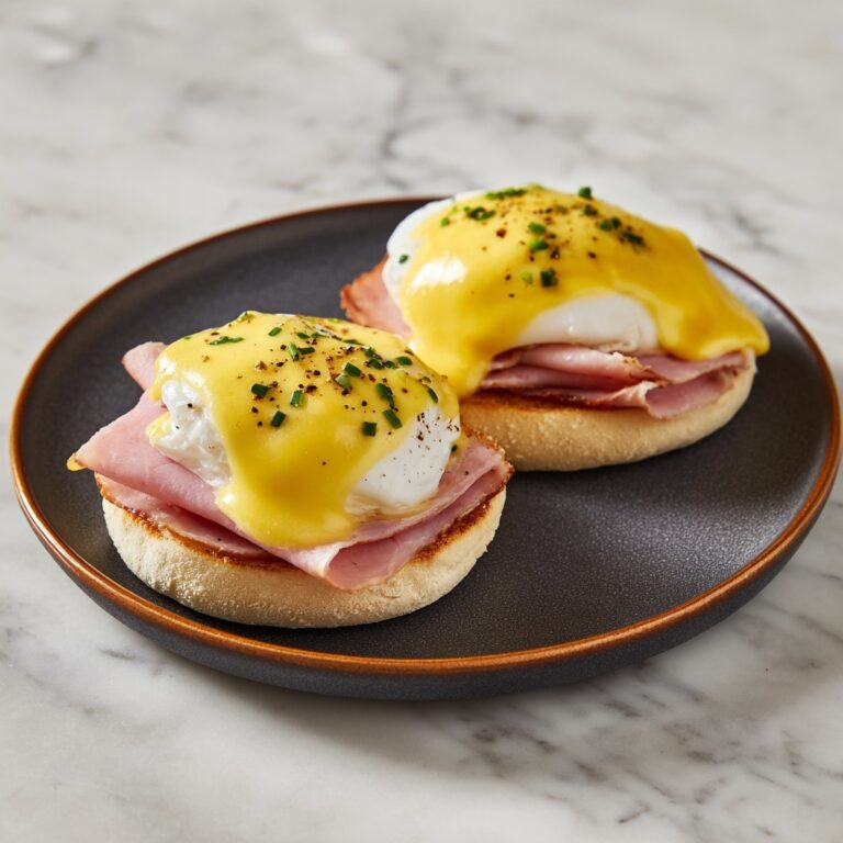 Classic Eggs Benedict with Canadian Bacon and Hollandaise Sauce Recipe