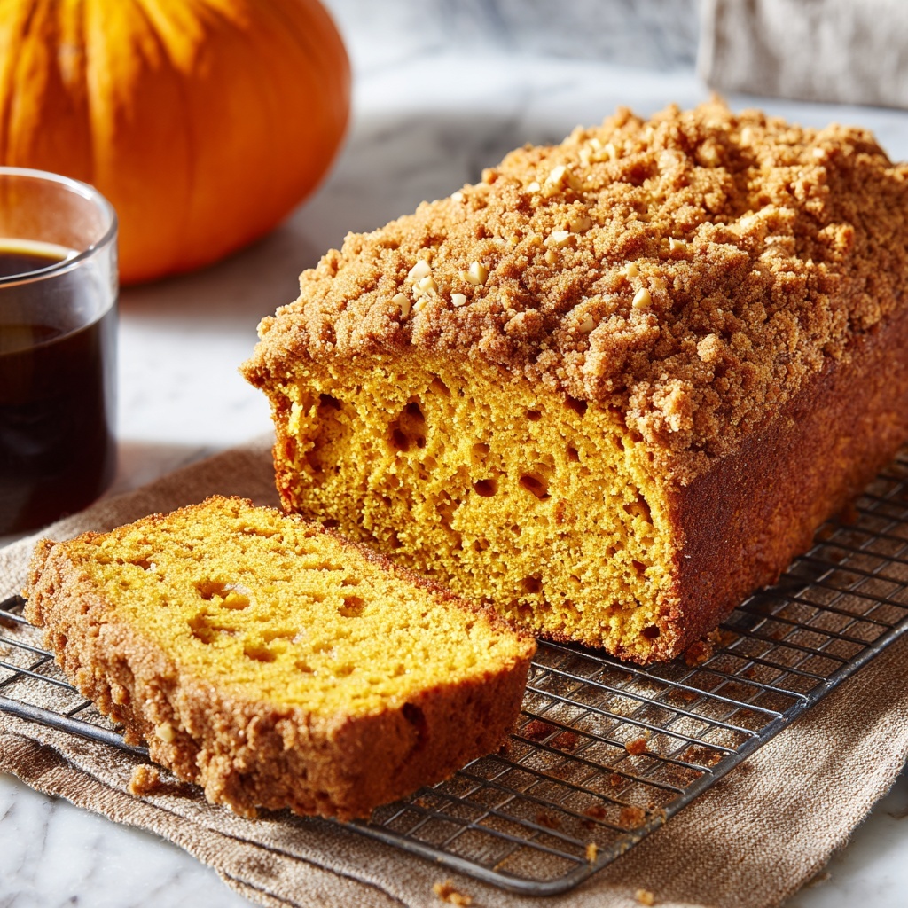 Pecan Streusel Pumpkin Bread Recipe - Recipe Image